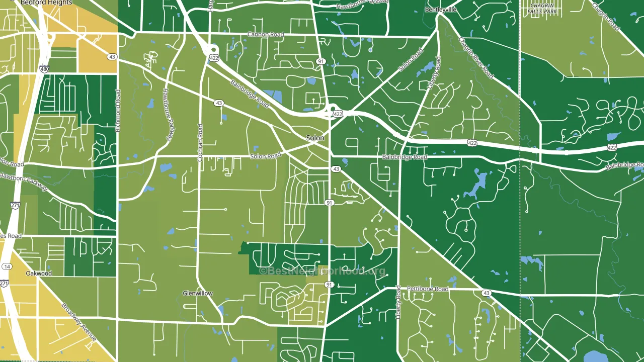 44139, OH block-group voter-turnout map