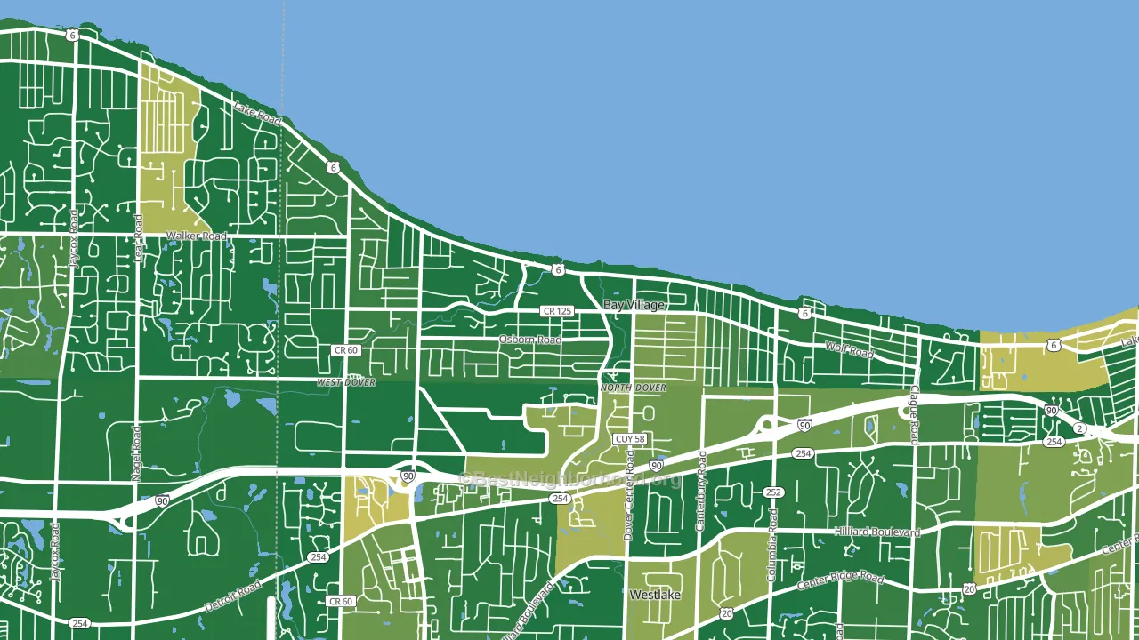 44140, OH block-group voter-turnout map