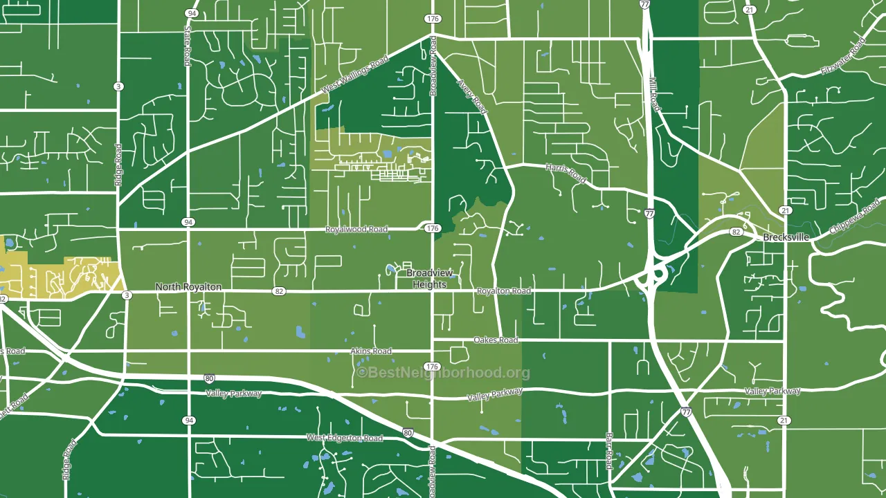 44147, OH block-group voter-turnout map