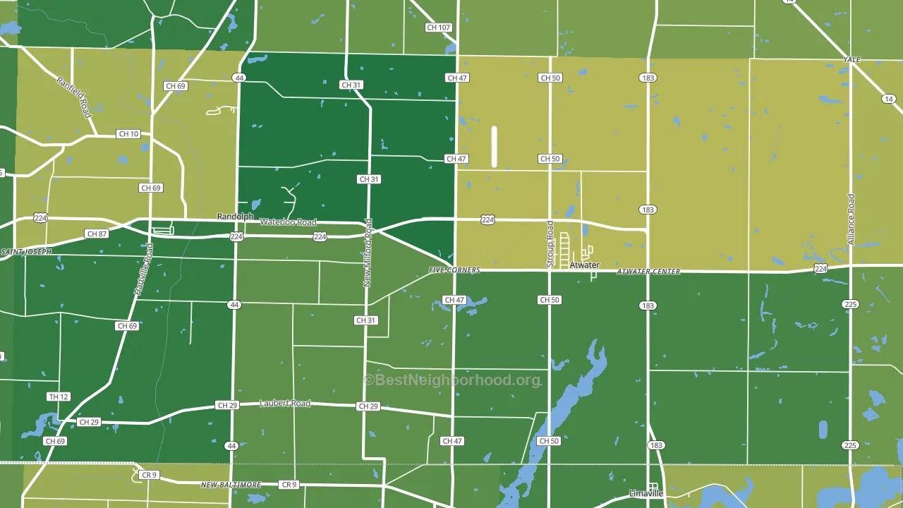 44201, OH block-group voter-turnout map