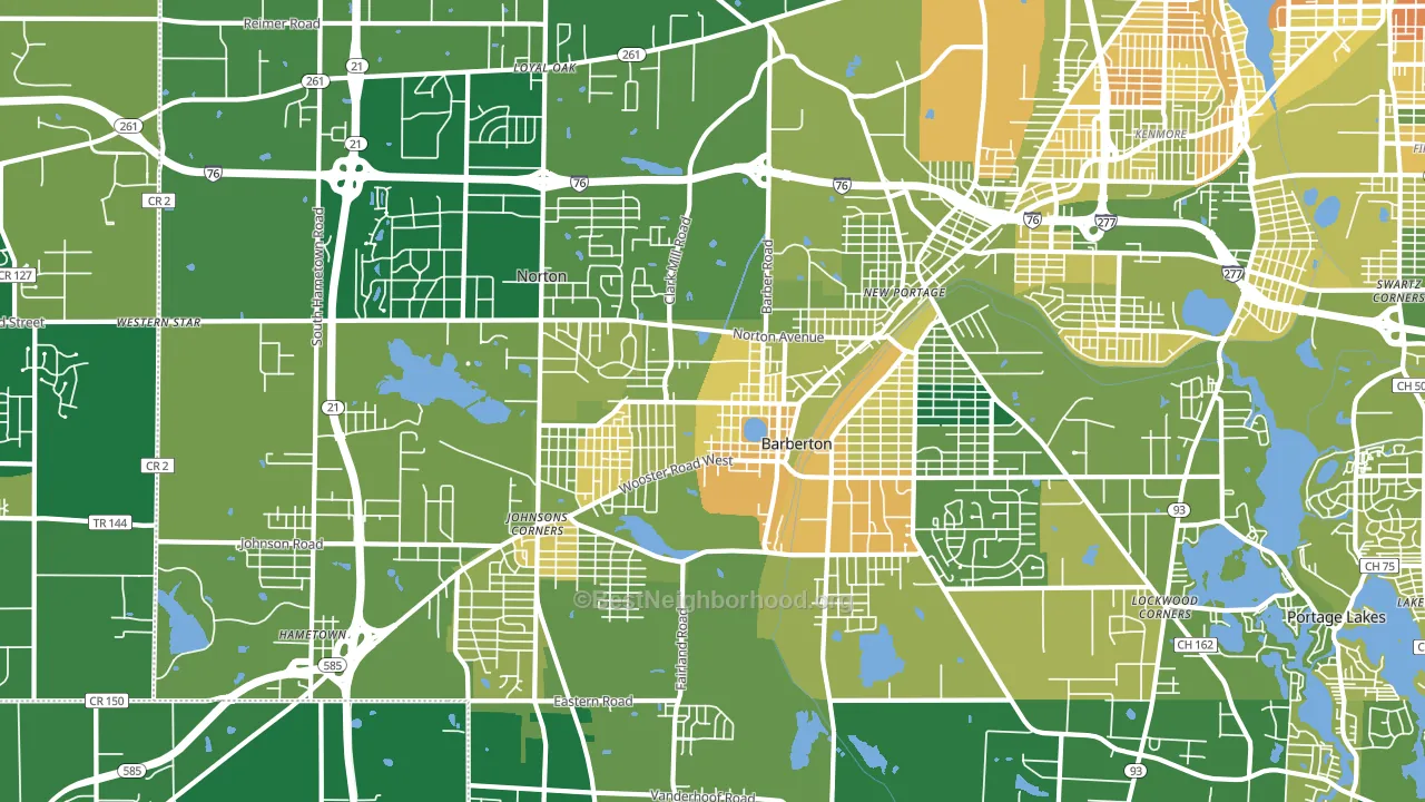 44203, OH block-group voter-turnout map