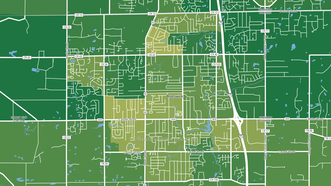 44212, OH block-group voter-turnout map