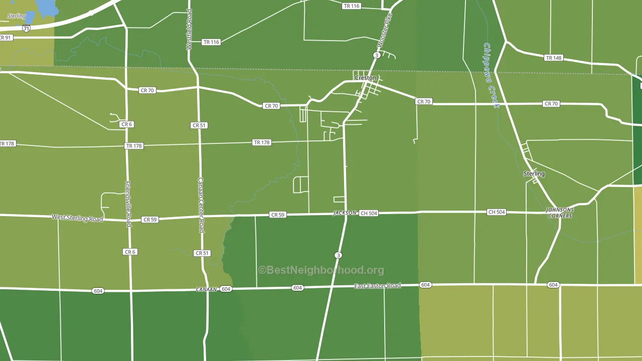 44217, OH block-group voter-turnout map