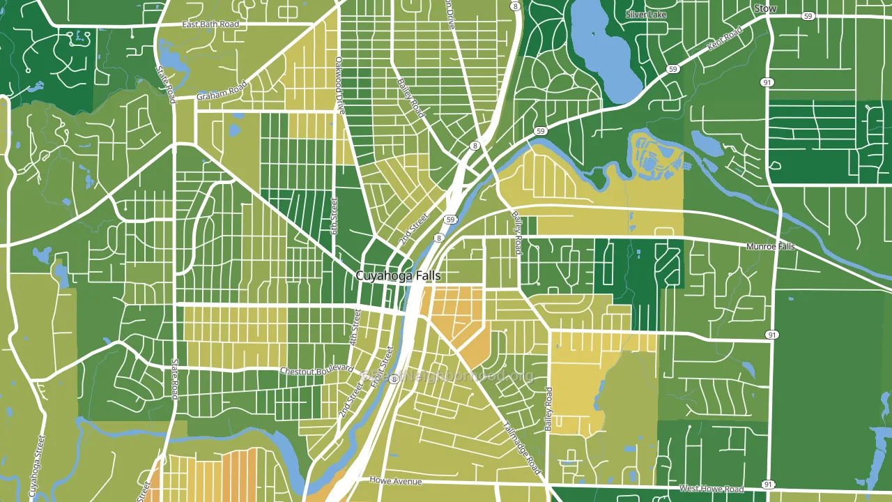 44221, OH block-group voter-turnout map