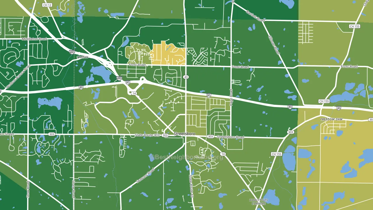44241, OH block-group voter-turnout map