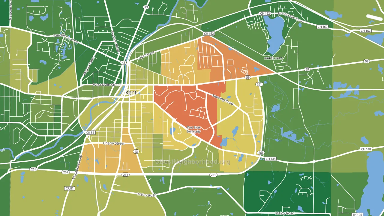 44243, OH block-group voter-turnout map