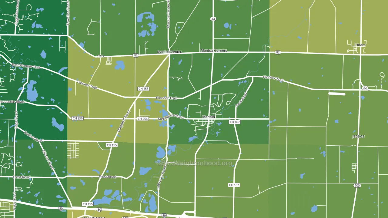 44255, OH block-group voter-turnout map