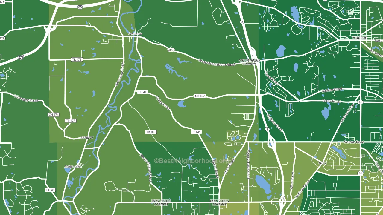 44264, OH block-group voter-turnout map