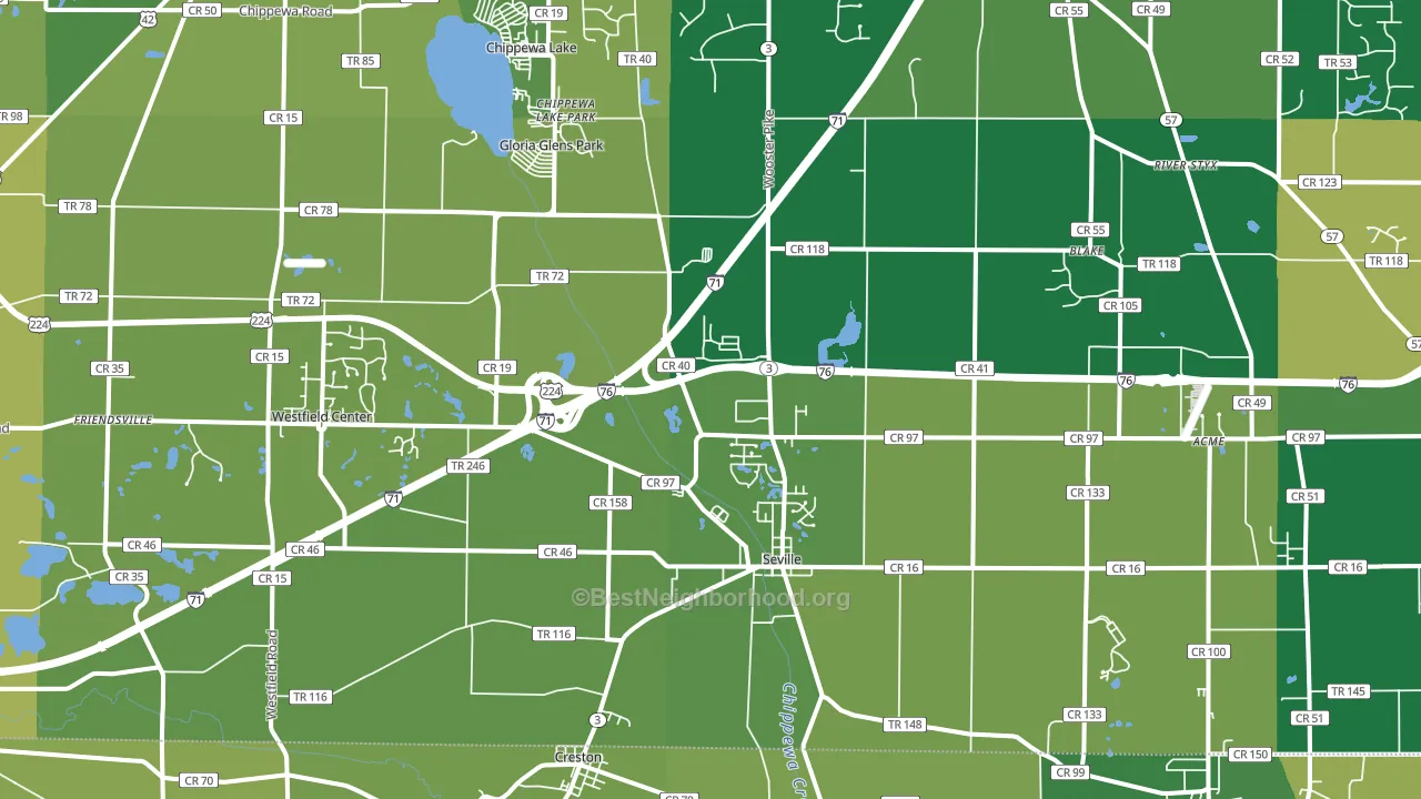 44273, OH block-group voter-turnout map