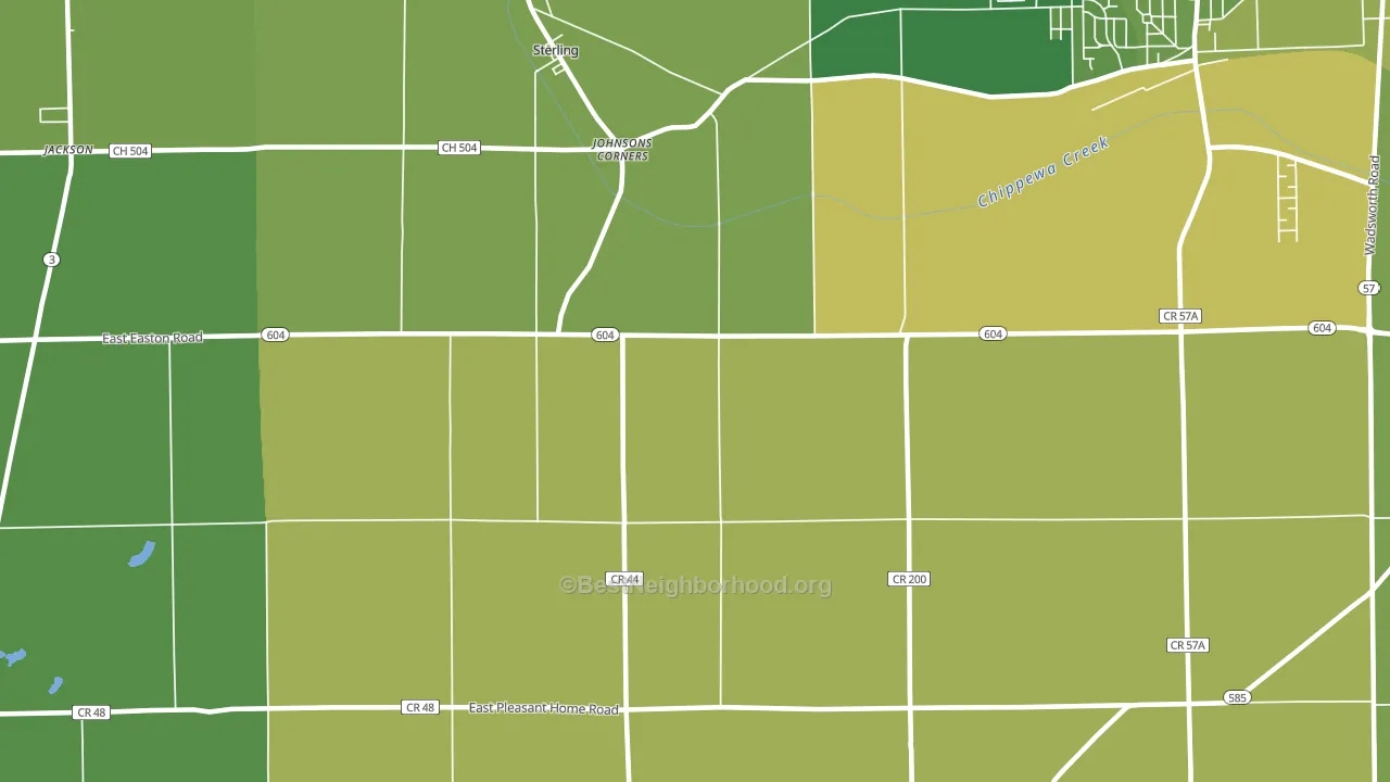 44276, OH block-group voter-turnout map