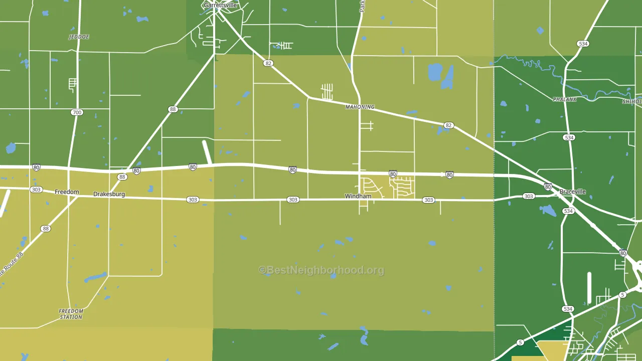 44288, OH block-group voter-turnout map