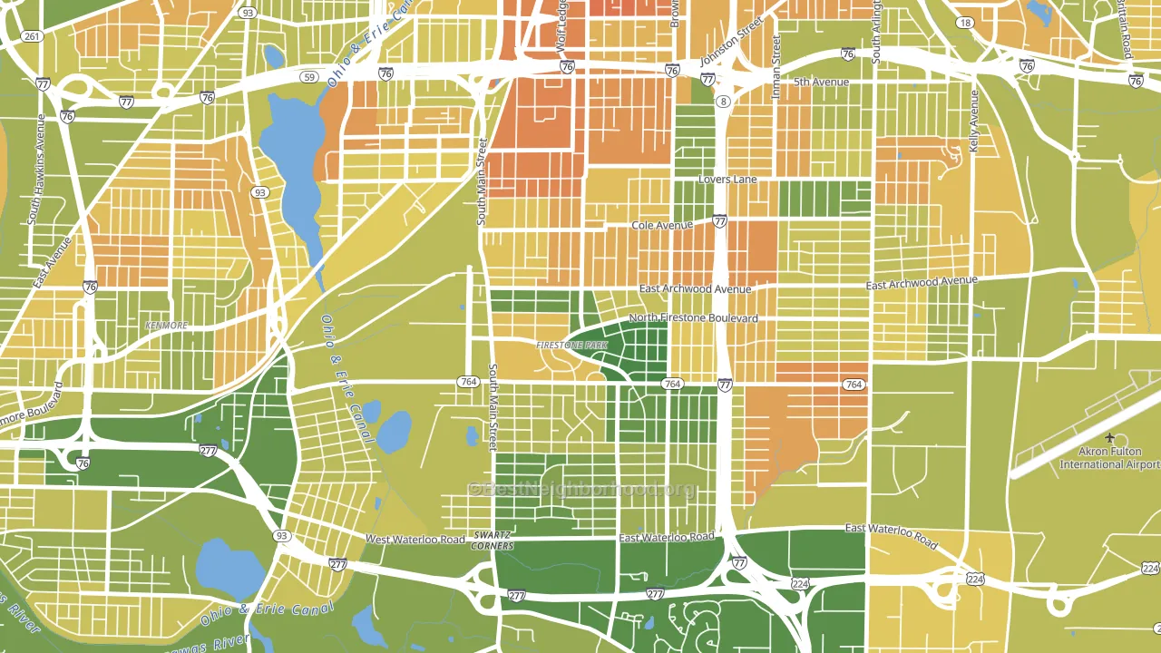 44301, OH block-group voter-turnout map