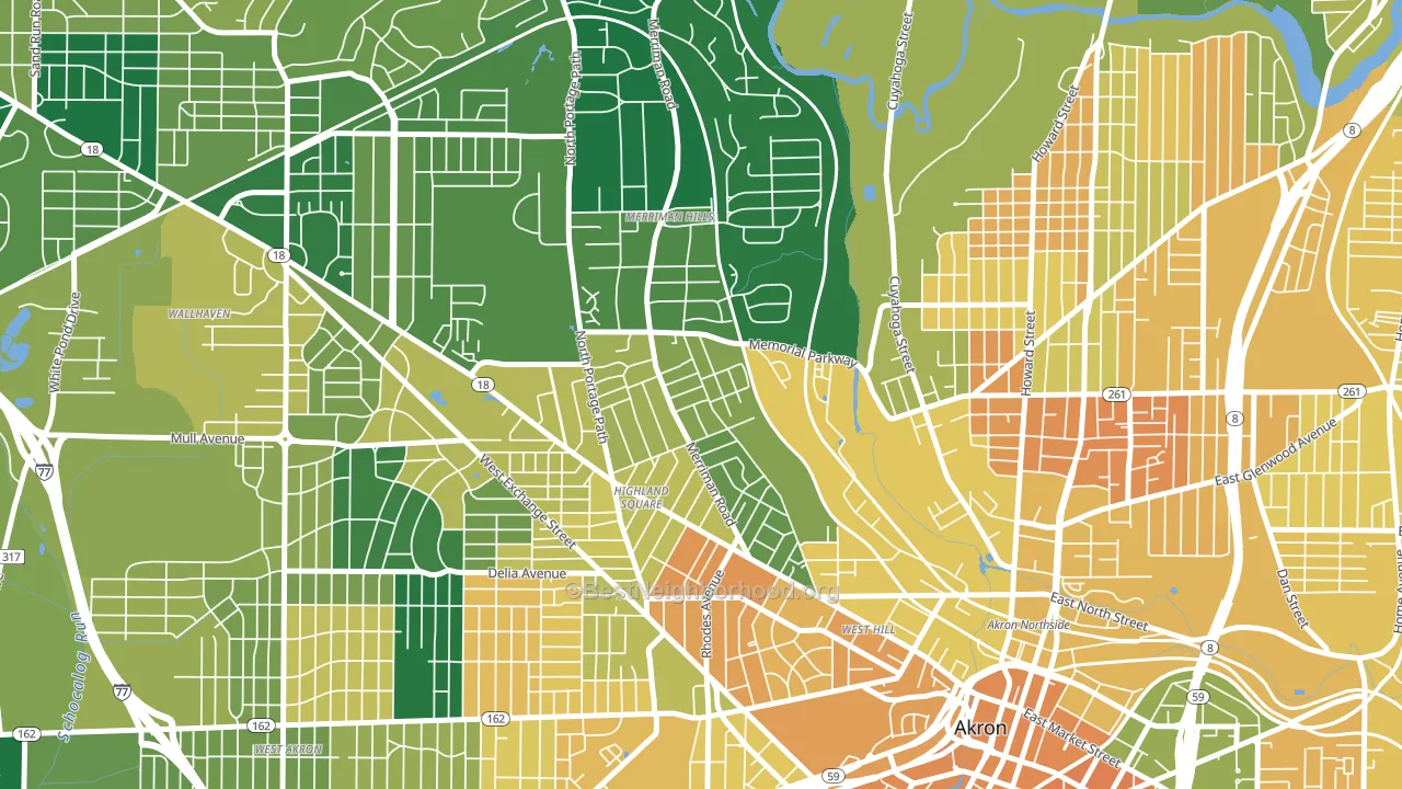 44303, OH block-group voter-turnout map