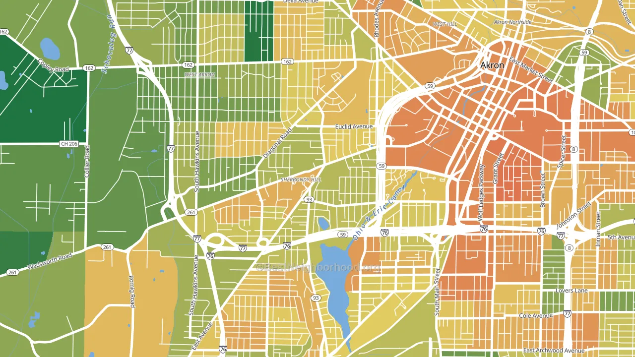 44307, OH block-group voter-turnout map