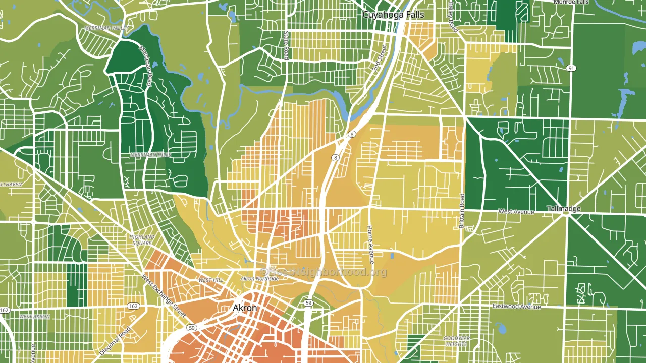 44310, OH block-group voter-turnout map