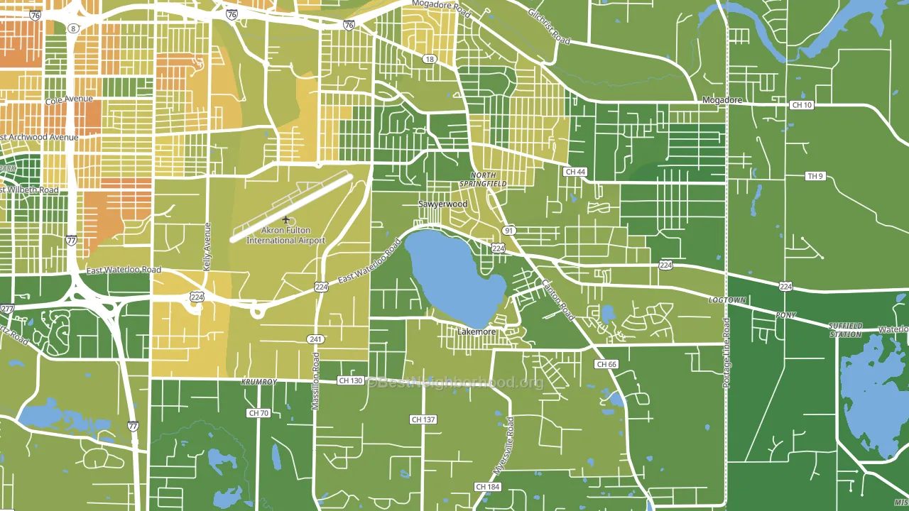 44312, OH block-group voter-turnout map