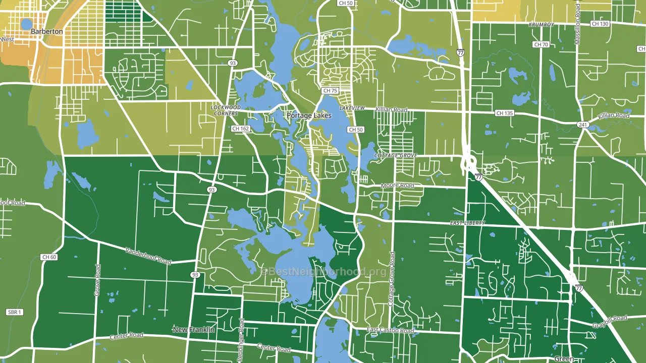 44319, OH block-group voter-turnout map