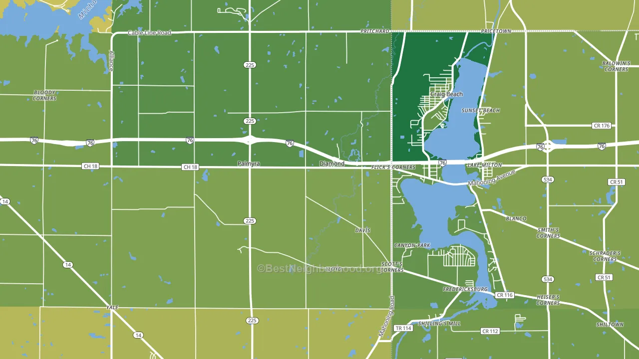44412, OH block-group voter-turnout map