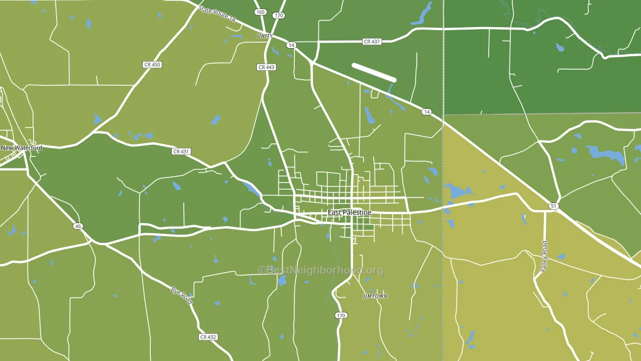 44413, OH block-group voter-turnout map