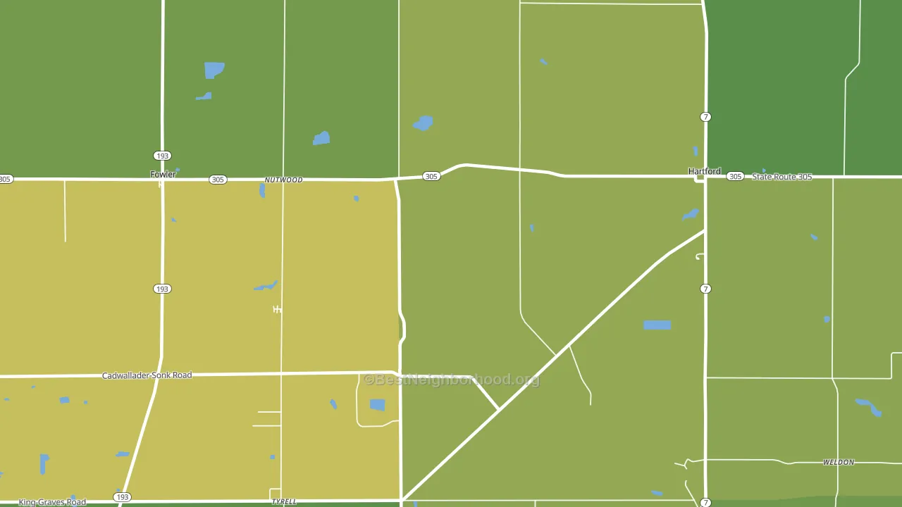 44418, OH block-group voter-turnout map