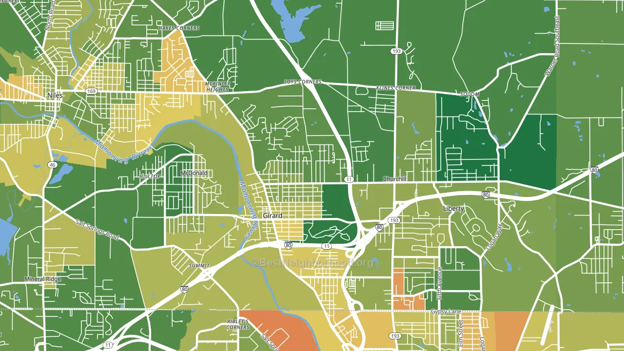 44420, OH block-group voter-turnout map