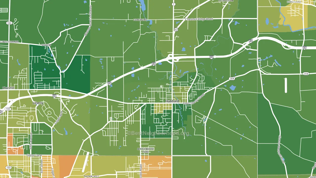 44425, OH block-group voter-turnout map