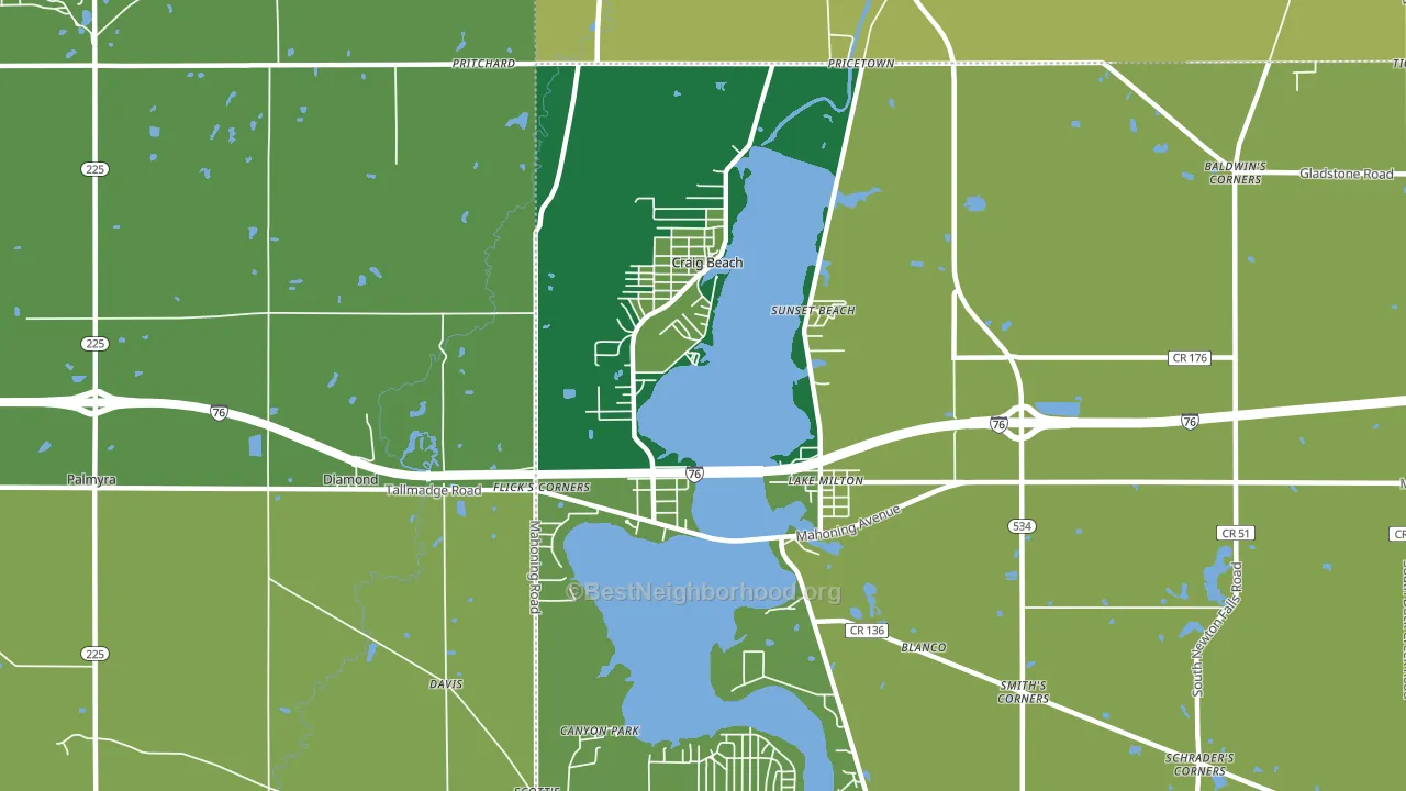 44429, OH block-group voter-turnout map
