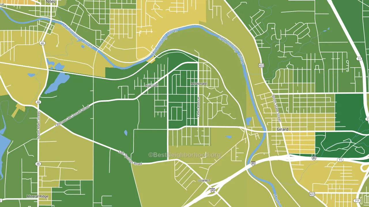 44437, OH block-group voter-turnout map