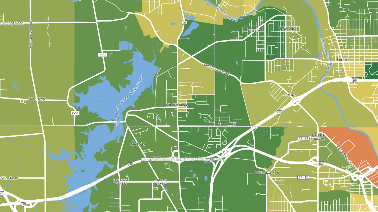 44440, OH block-group voter-turnout map