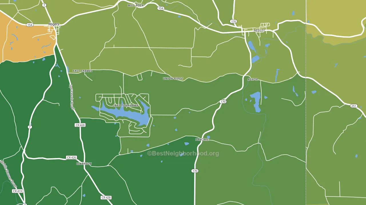 44441, OH block-group voter-turnout map
