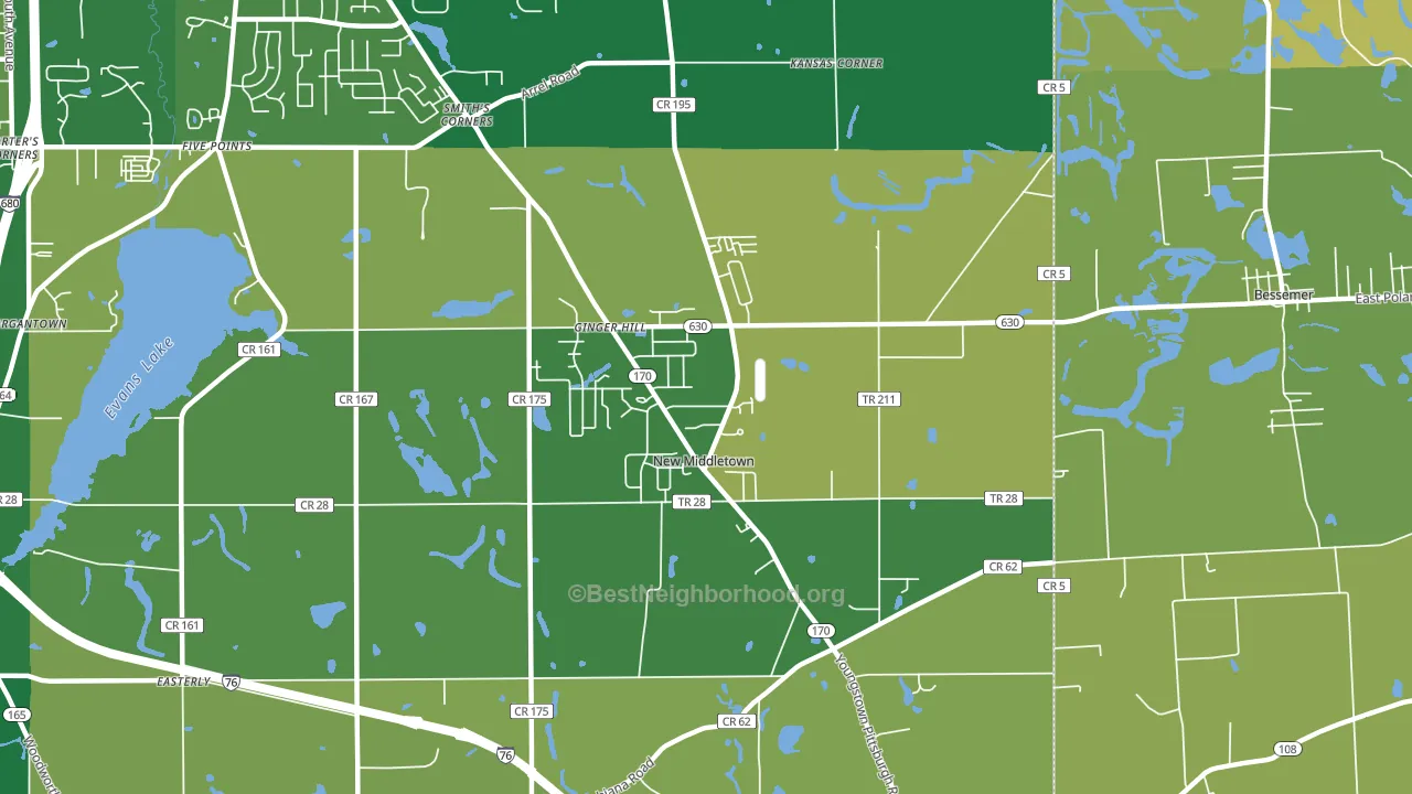 44442, OH block-group voter-turnout map