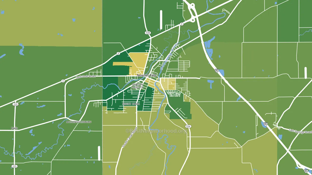 44444, OH block-group voter-turnout map