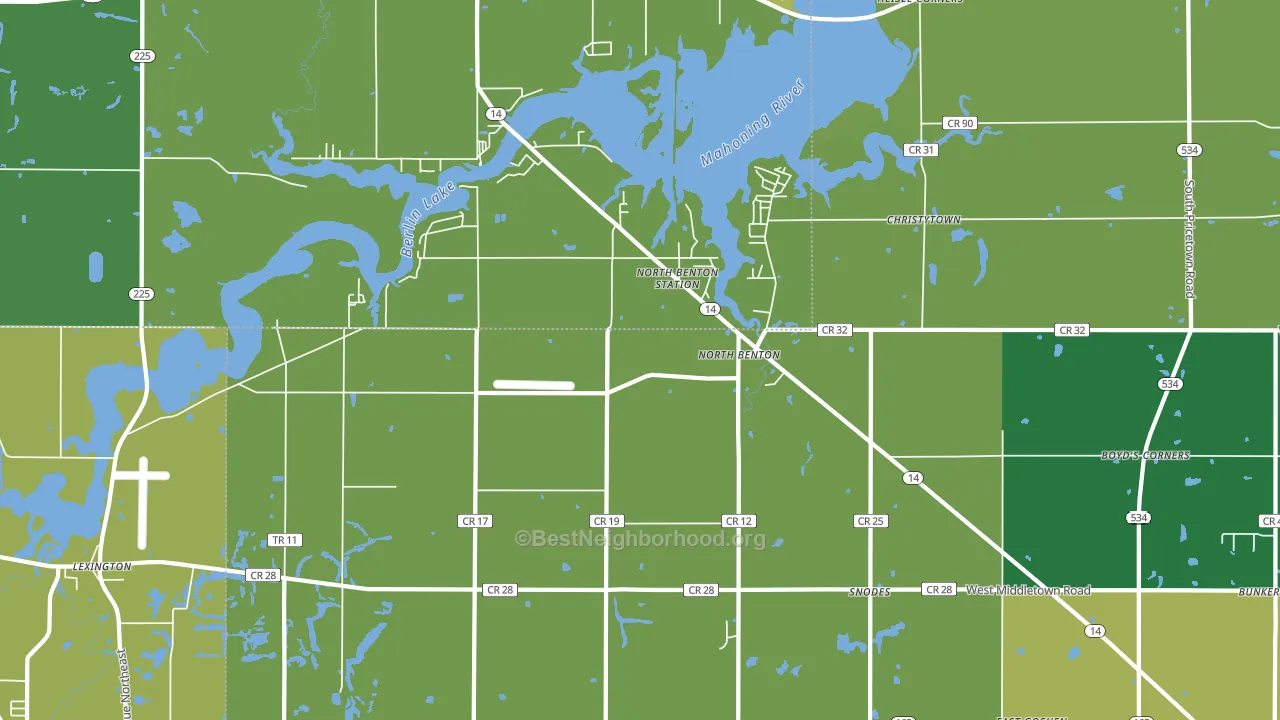 44449, OH block-group voter-turnout map
