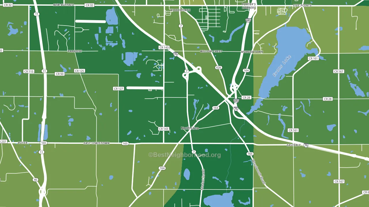 44452, OH block-group voter-turnout map