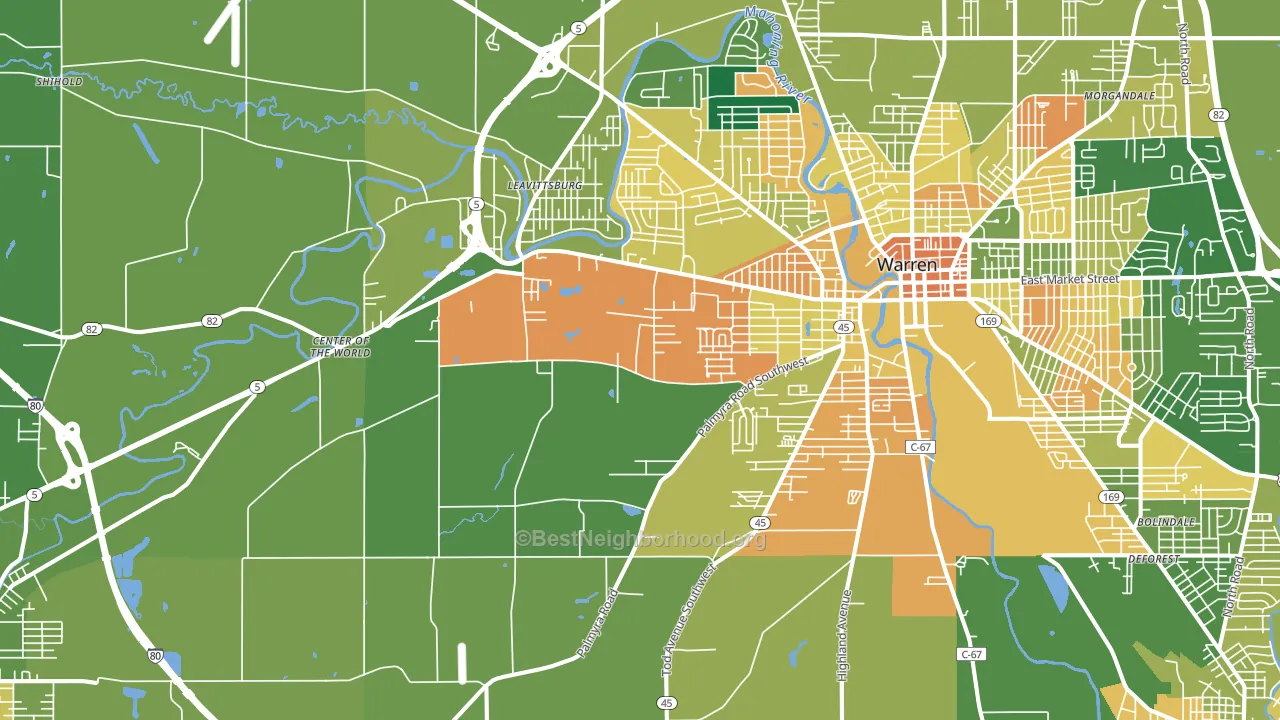 44481, OH block-group voter-turnout map