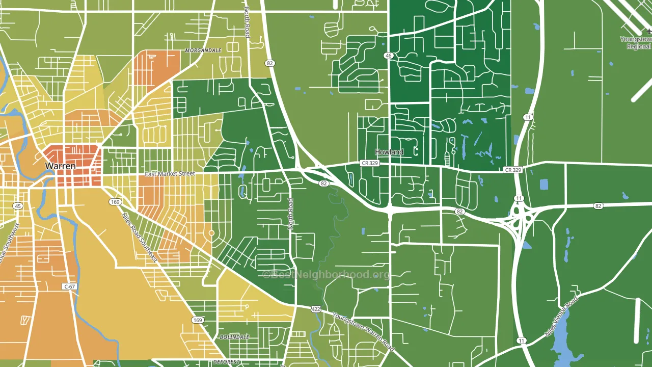 44484, OH block-group voter-turnout map
