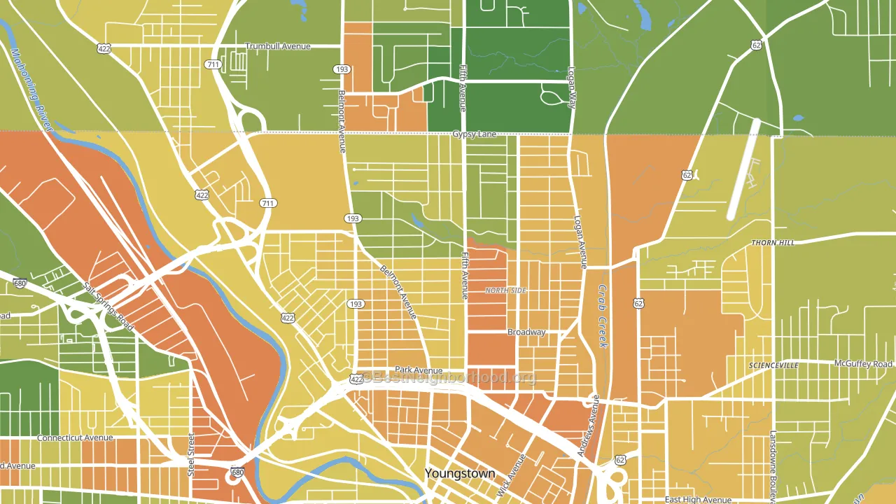 44504, OH block-group voter-turnout map