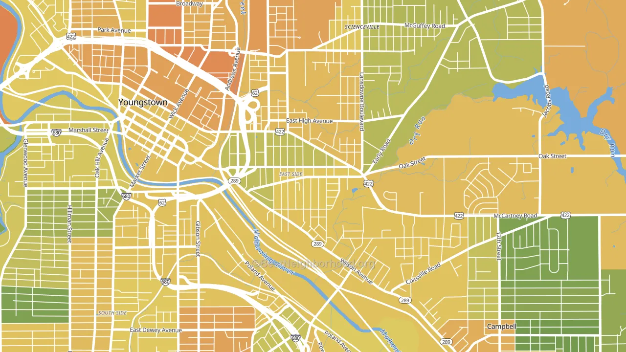 44506, OH block-group voter-turnout map