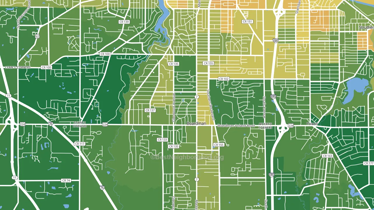 44512, OH block-group voter-turnout map