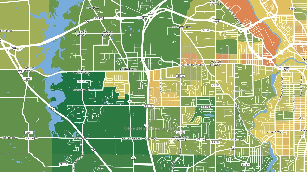 44515, OH block-group voter-turnout map