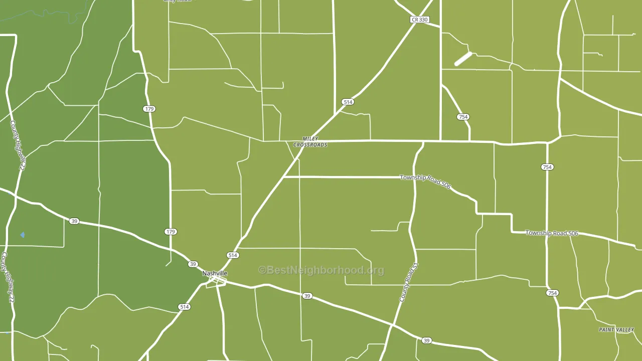 44611, OH block-group voter-turnout map