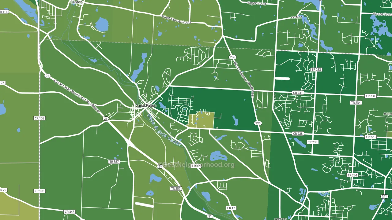 44614, OH block-group voter-turnout map