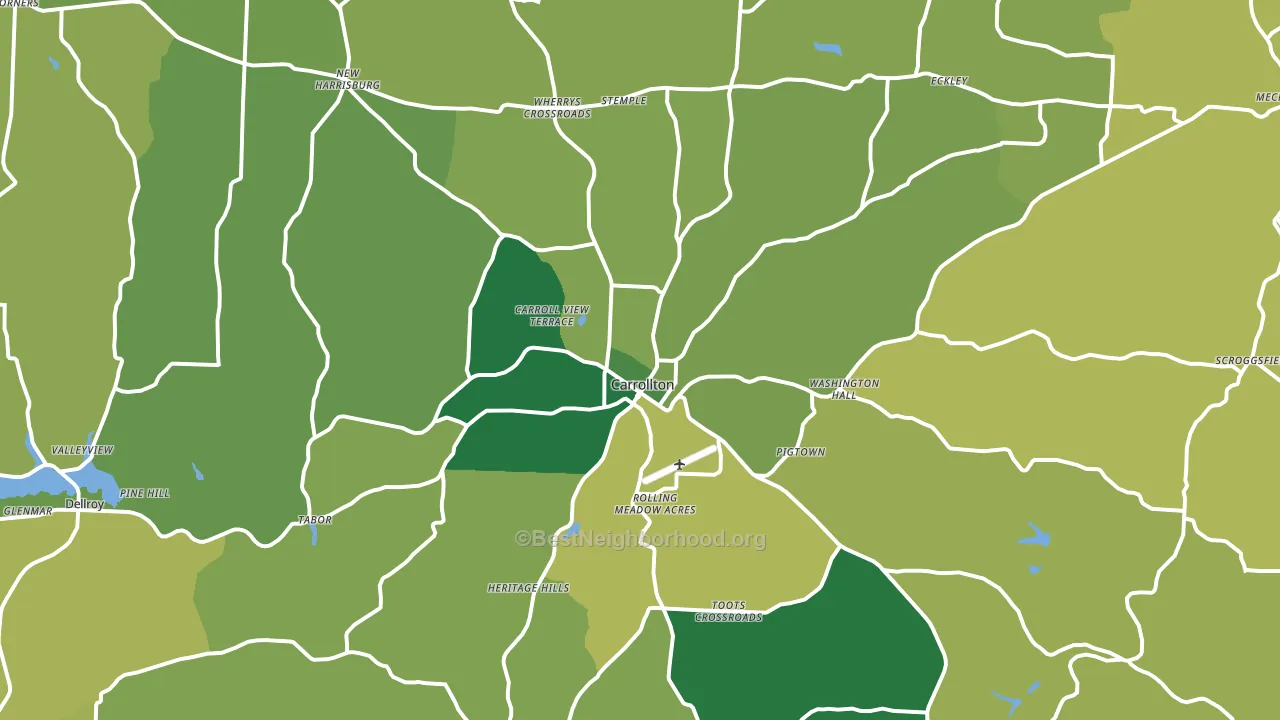 44615, OH block-group voter-turnout map