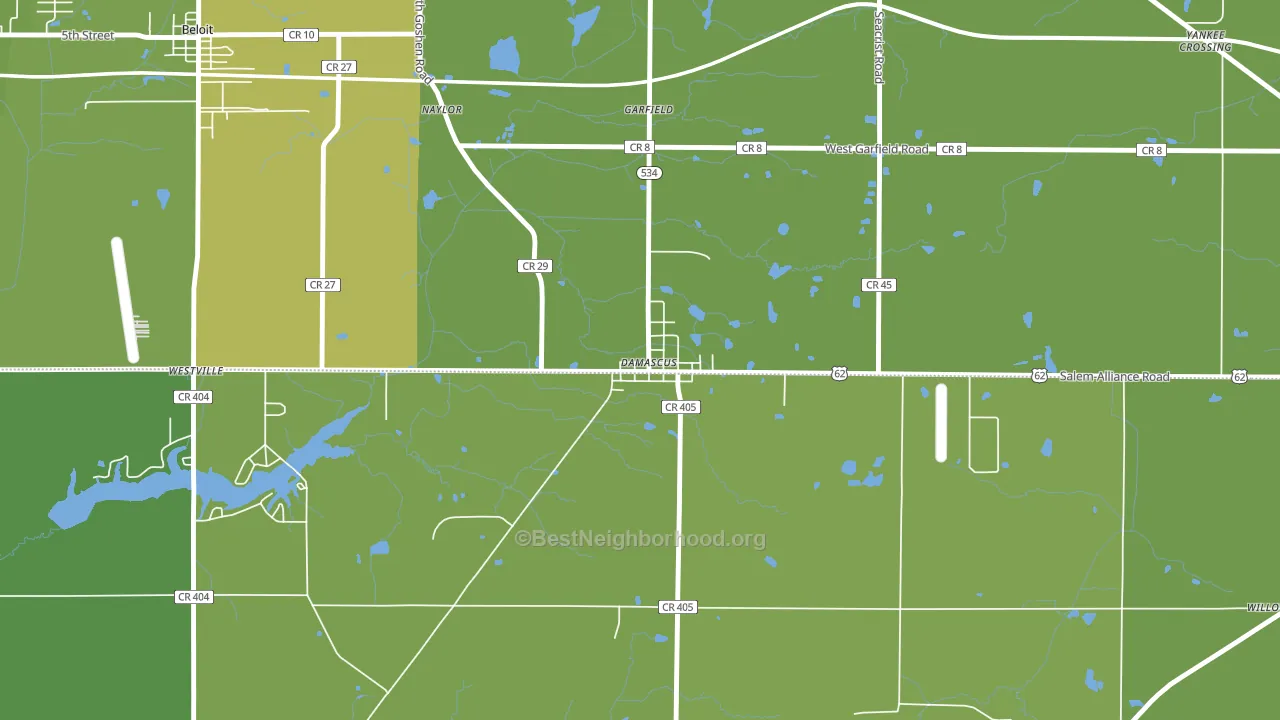 44619, OH block-group voter-turnout map
