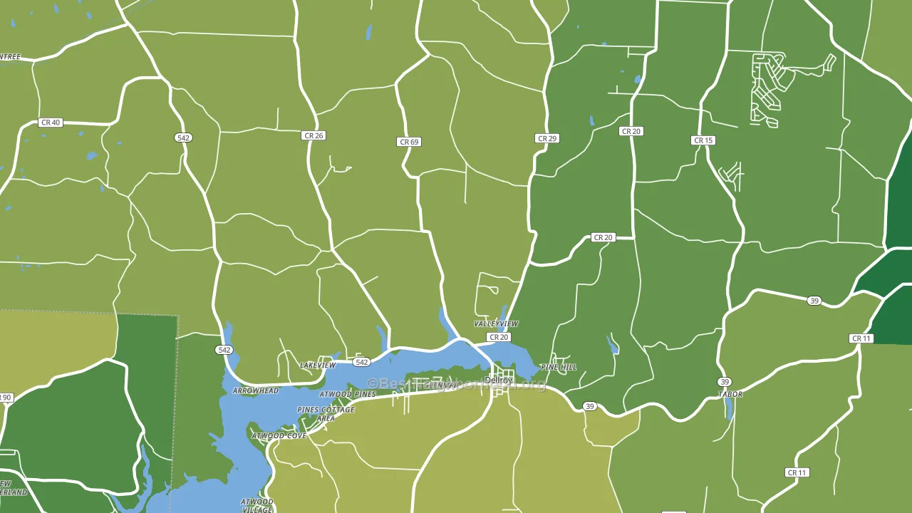 44620, OH block-group voter-turnout map