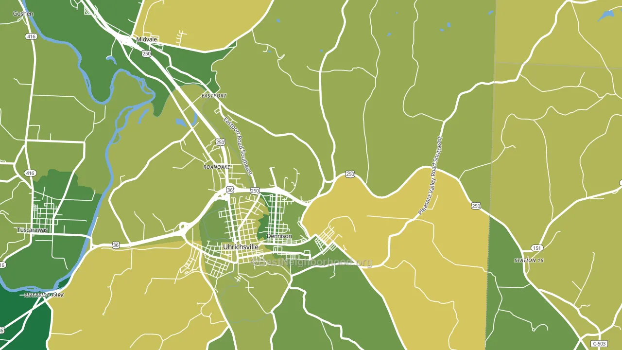 44621, OH block-group voter-turnout map