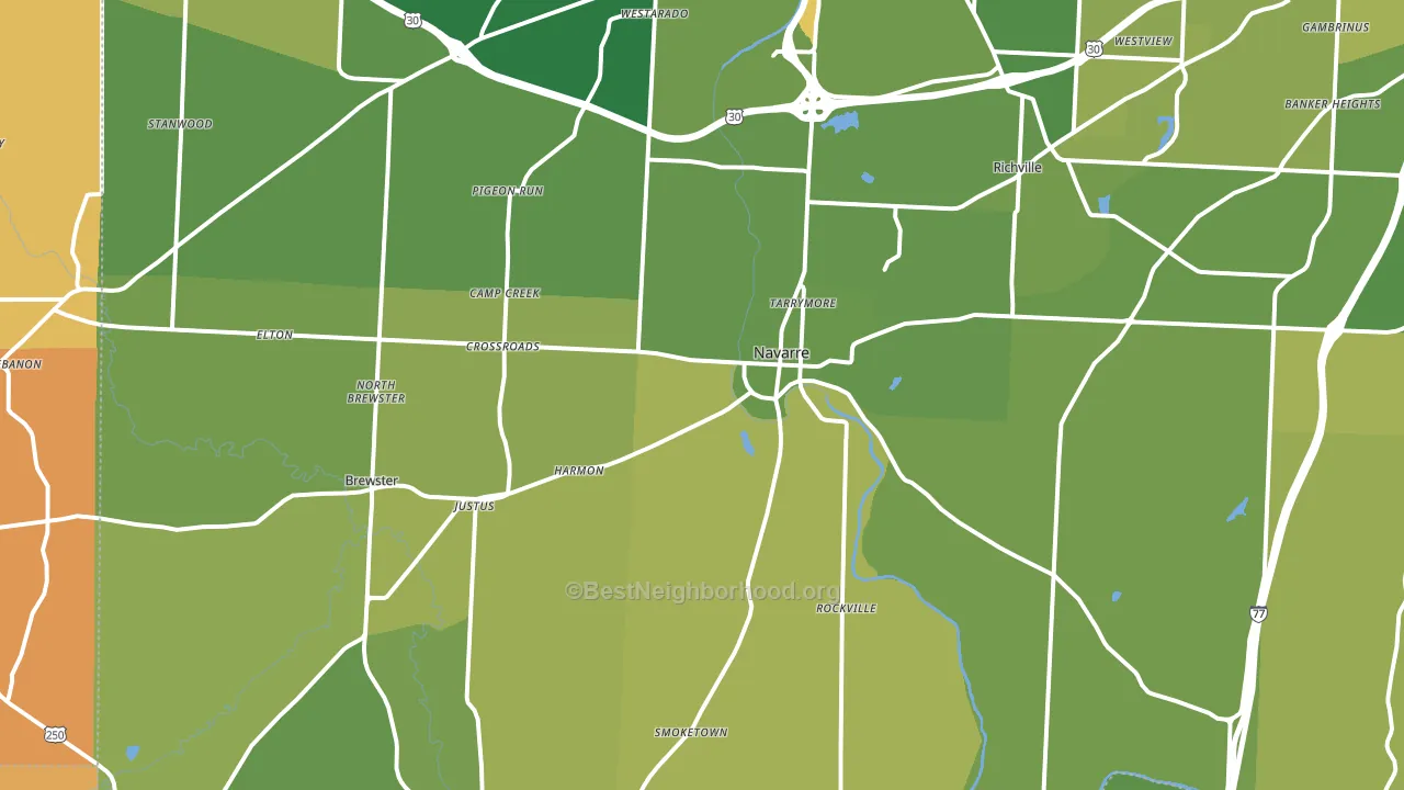 44662, OH block-group voter-turnout map