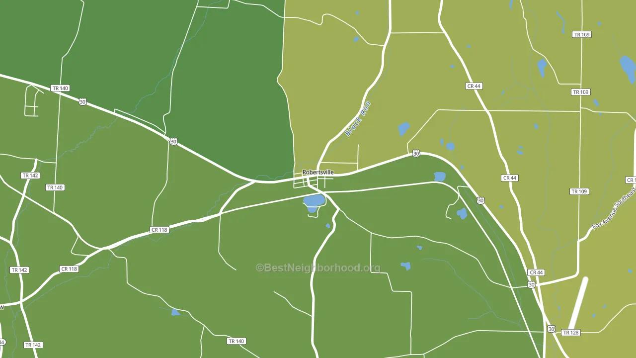 44670, OH block-group voter-turnout map