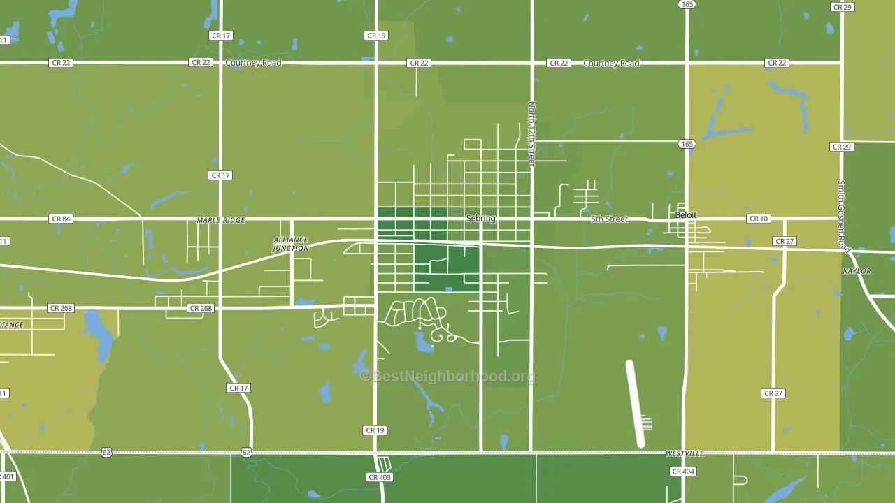 44672, OH block-group voter-turnout map