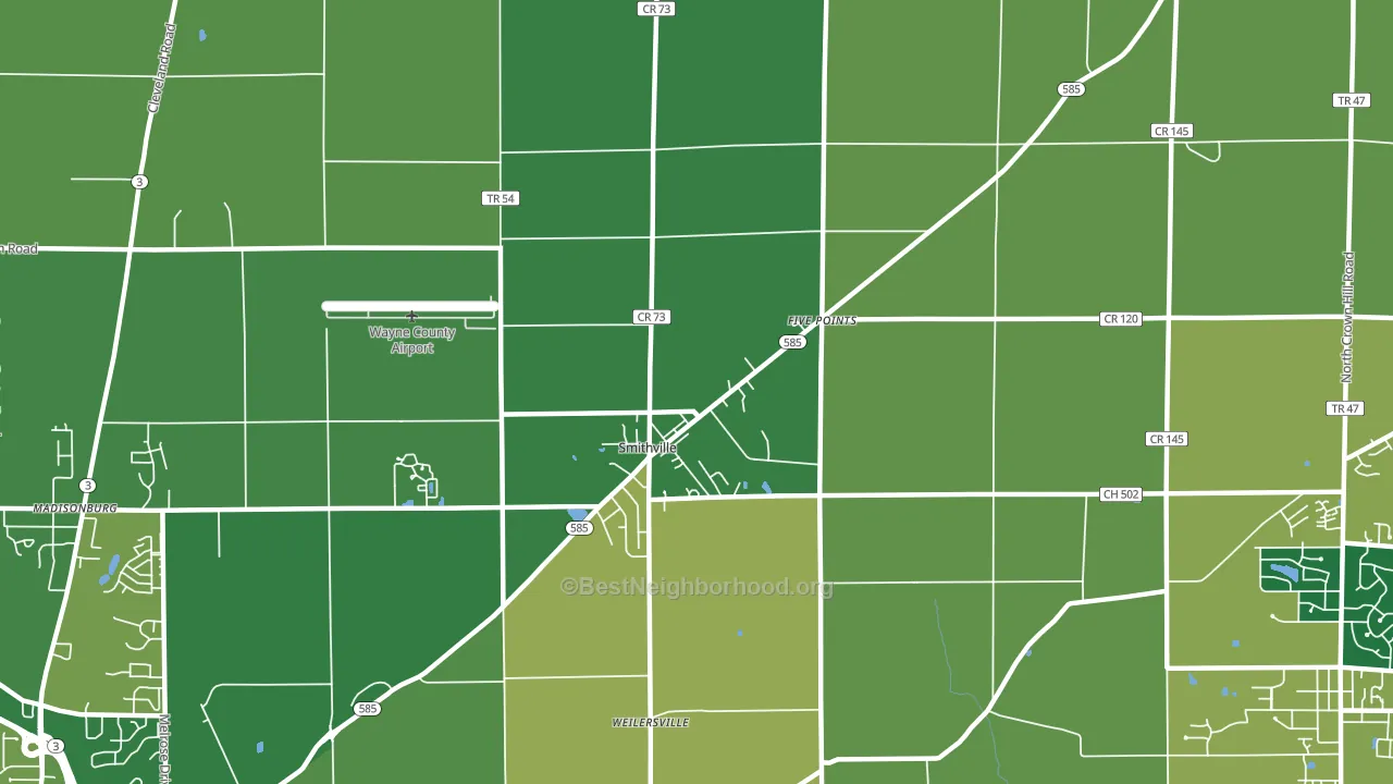 44677, OH block-group voter-turnout map